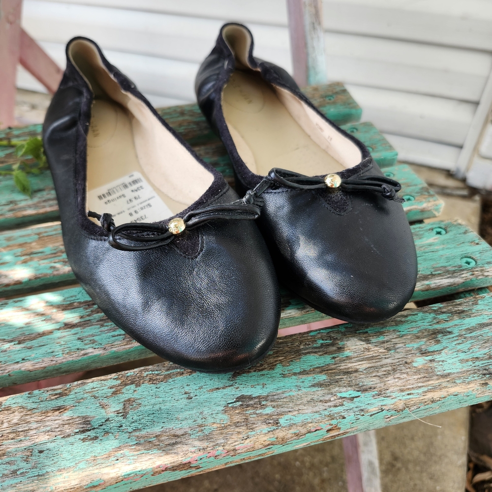 Cole Haan Black Leather Flats